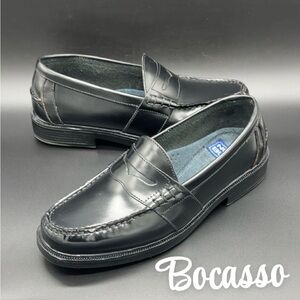 Nunn Bush Lincoln Men's Sz 8M Black Leather Penny Loafers Shoes 85538-01